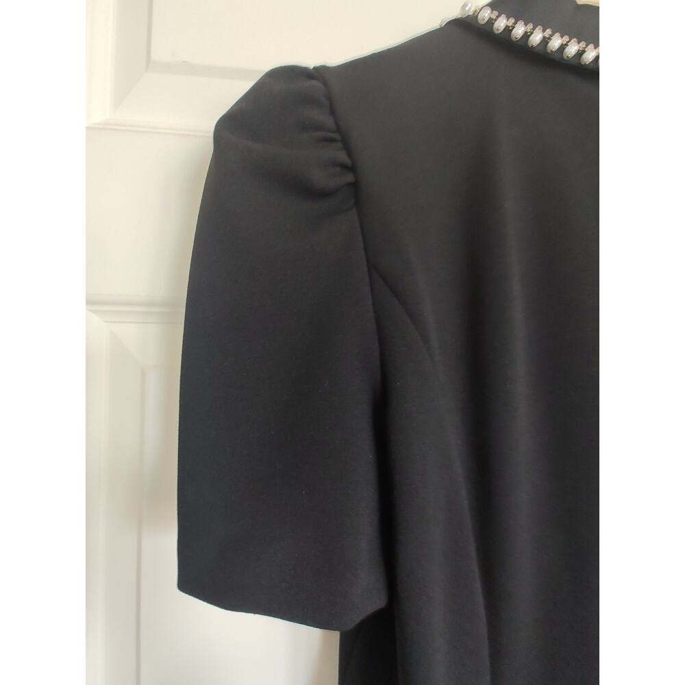 Karl Lagerfeld Black, Pearl Embellished- Gold Tone Mini Dress Size 12 $150 - Picture 8 of 15